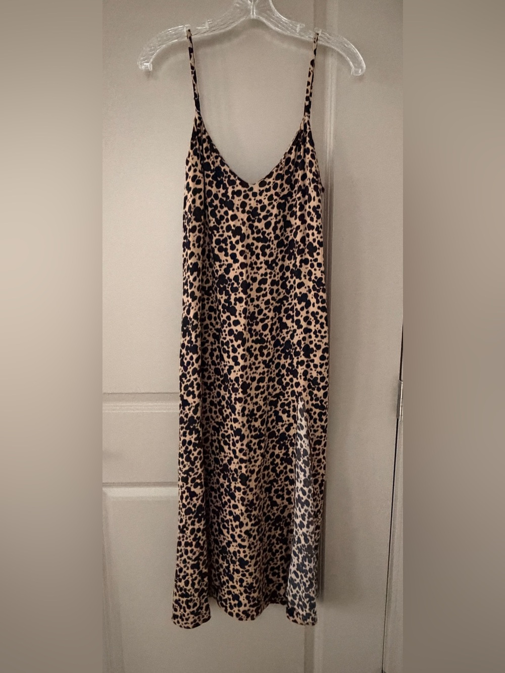 Reformation Cremini  animal print slip dress